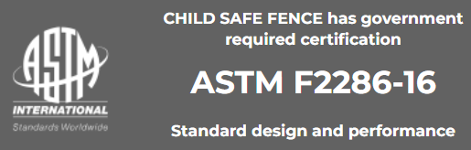 ASTM F2286-16 Child Safe pool fence certified