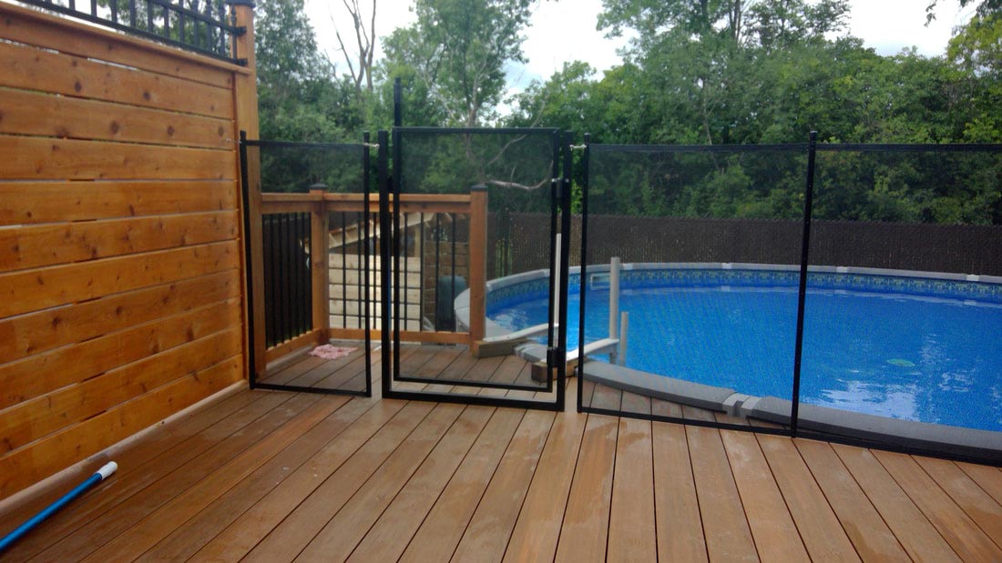 Above ground pool safety, child safe removable pool fence, POOL FENCE ABOVE GROUND POOL