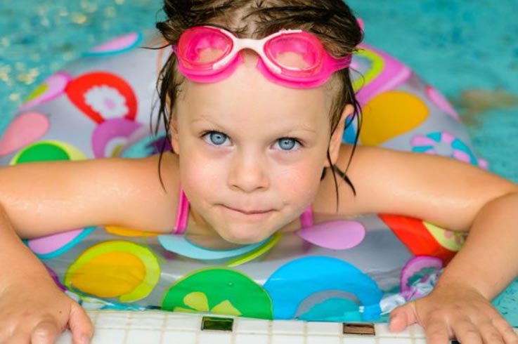 Children should never be left unattended near a pool