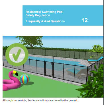 ASTM F2286-16 Child safe pool fence,  residential swimming pool safety regulation, pool fence, child safe fence
